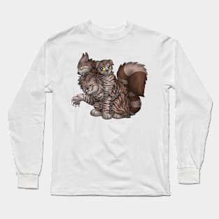 CerPURRus: Chocolate Tabby Long Sleeve T-Shirt